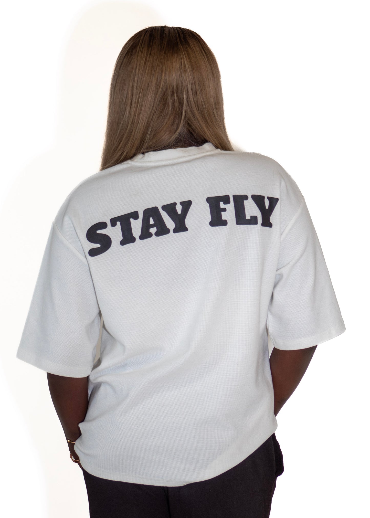 Stay Fly Waffle Knit | White / Black