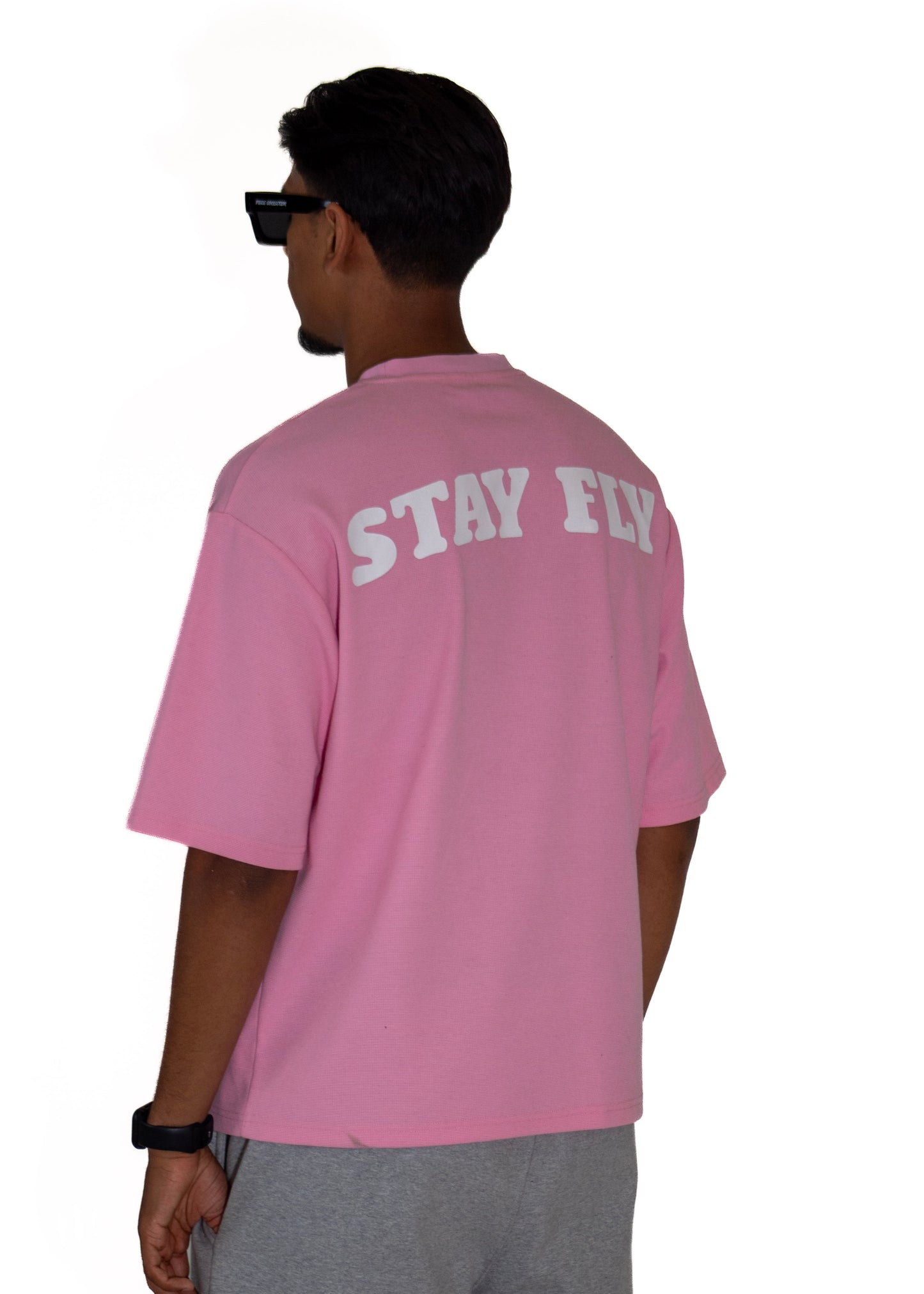 Stay Fly Waffle Knit | Pink / White